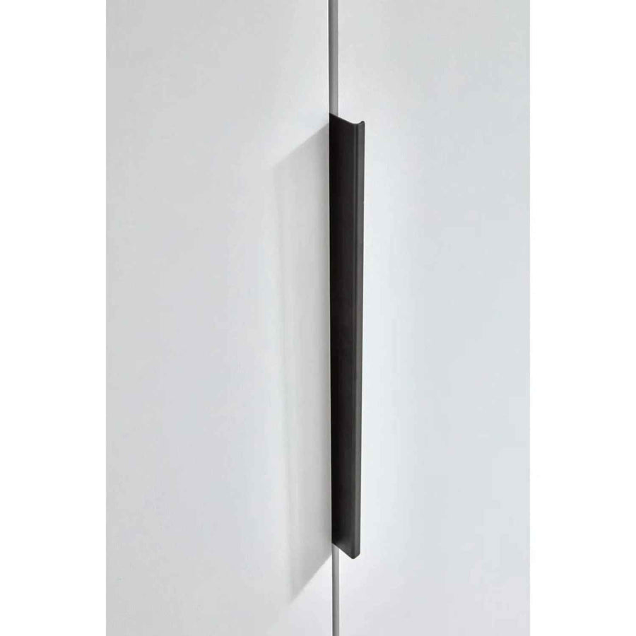 Guildford 5 Door Wardrobe in White with Black Handle Detail