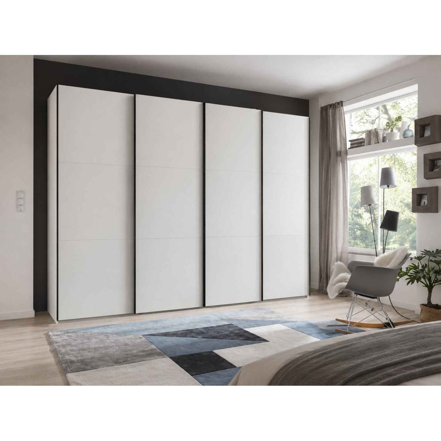 Guildford 4 Door Sliding Wardrobe in White