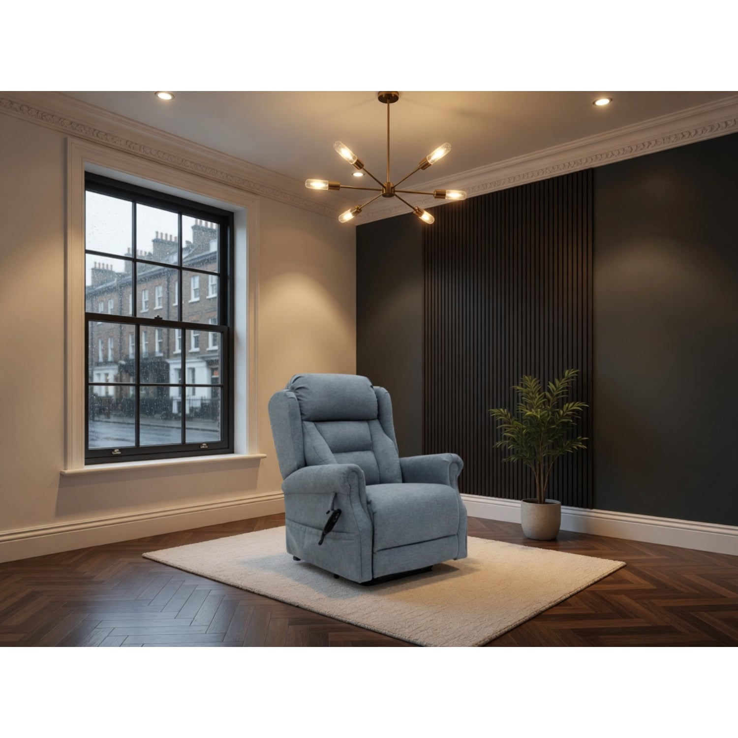 Fairmont Rise and Recline Chair in Grey