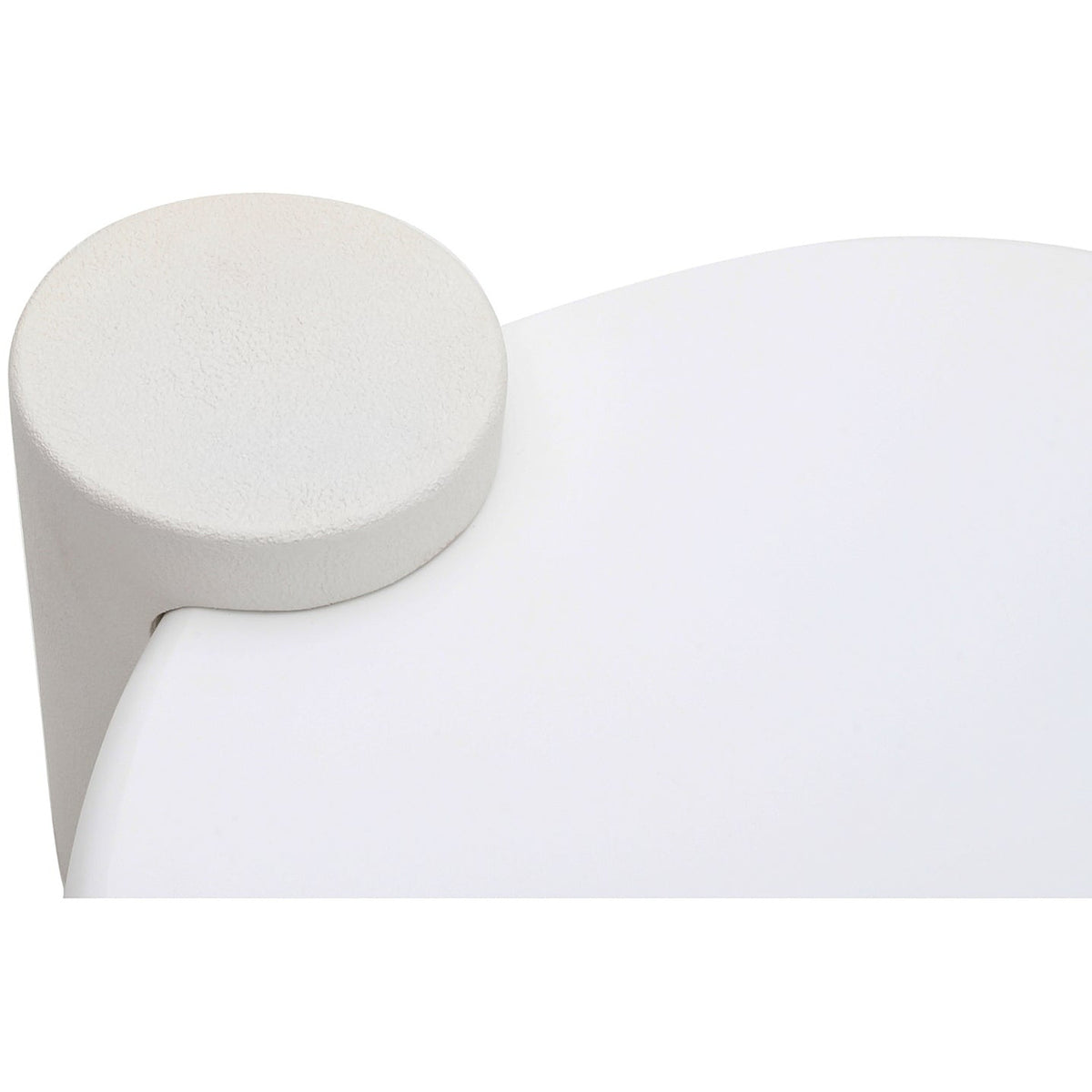 Orbica White Geometric Boho Textured Coffee Table