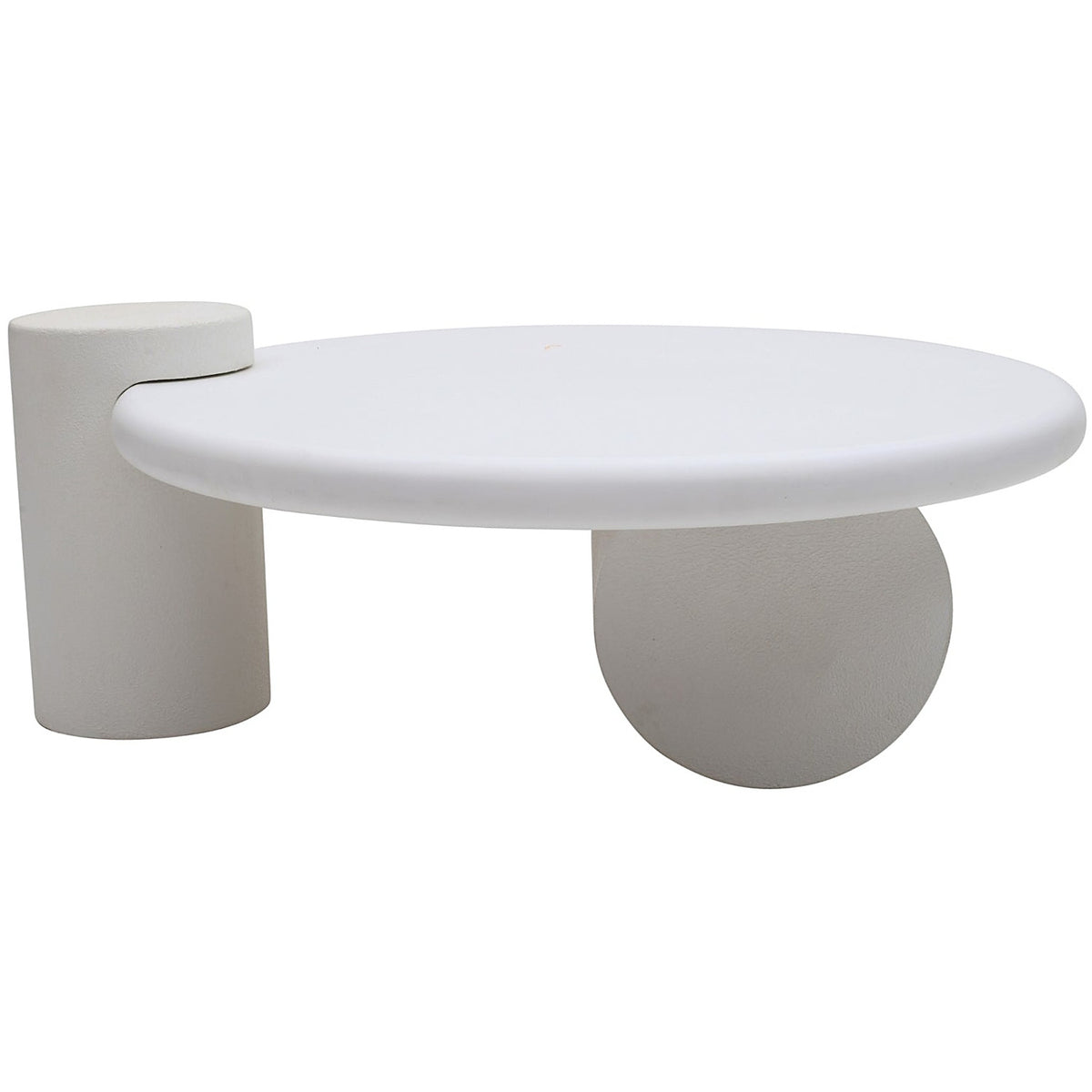 Orbica White Geometric Boho Textured Coffee Table - image 4