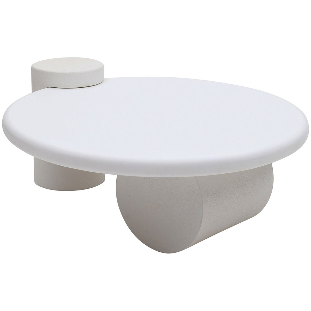 Orbica White Geometric Boho Textured Coffee Table