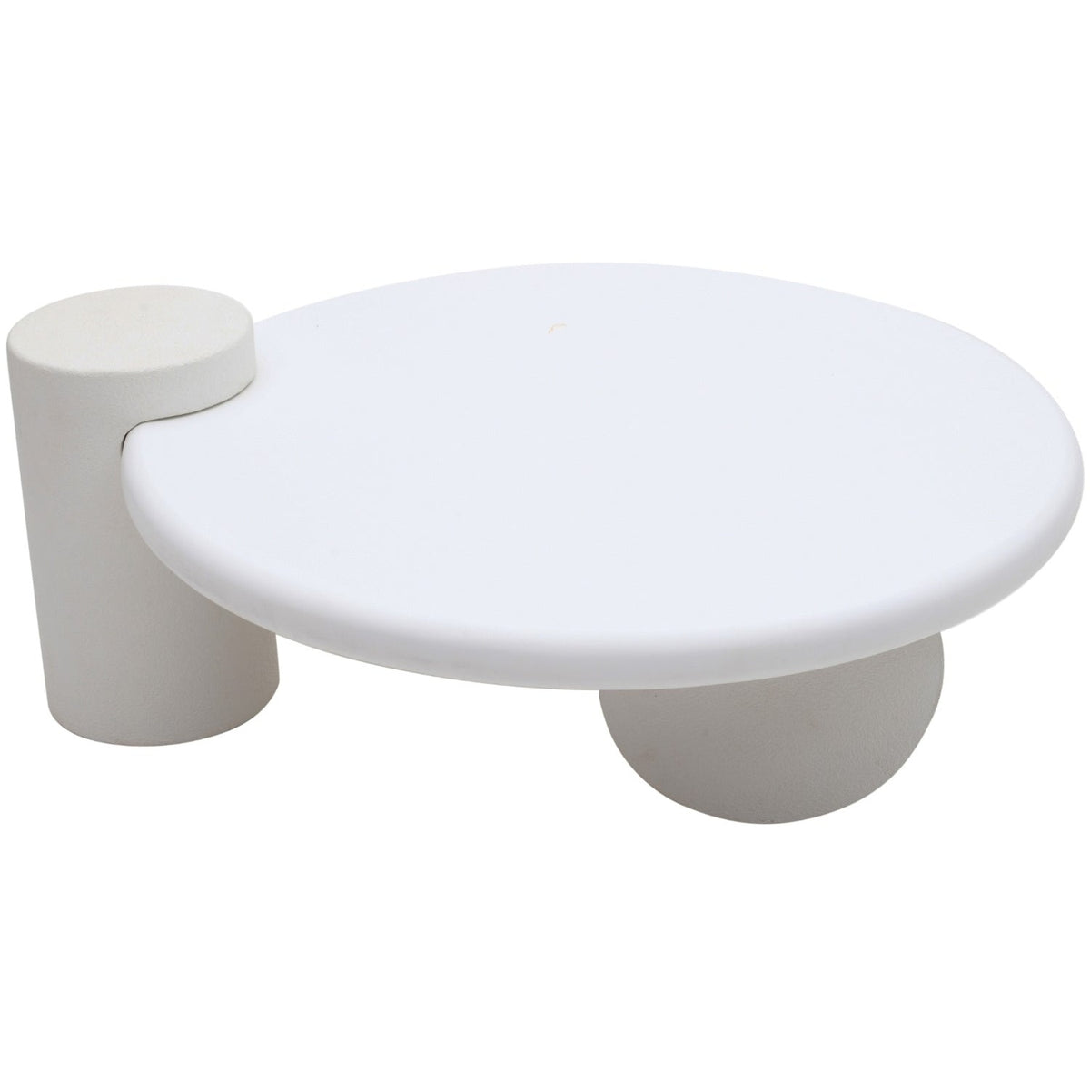 Orbica White Geometric Boho Textured Coffee Table