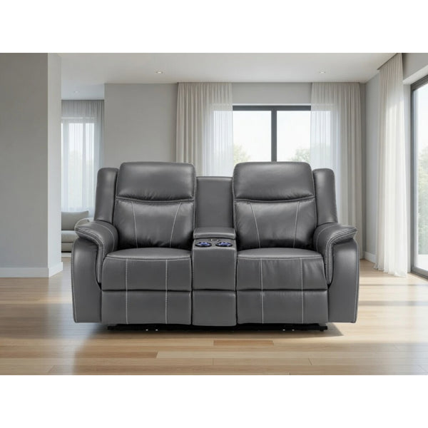 Galaxy Tech Electric Recliner 2 Seater Leather