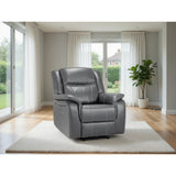 Galaxy Tech Electric Recliner Armchair Leather in  Grey
