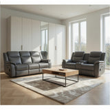 Galaxy Tech Electric Recliner 3+2  Sofa Set in Grey Fabric