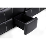 Galaxy Tech Electric Recliner 3+2+1 Sofa Set In Black