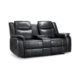 Galaxy Tech Electric Recliner 3+2+1 Sofa Set In Black