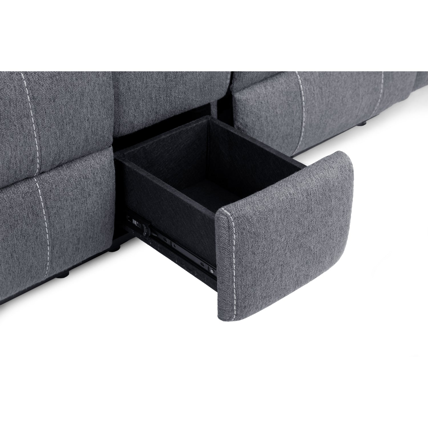 Galaxy Tech Electric Recliner Fabric 3+1+1 Sofa Set In Grey