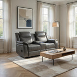 Galaxy Tech Electric Recliner 3+2+1  Leather Sofa Set In Grey