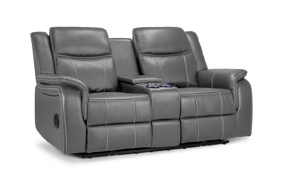 Galaxy Tech Electric Recliner 2 Seater Leather