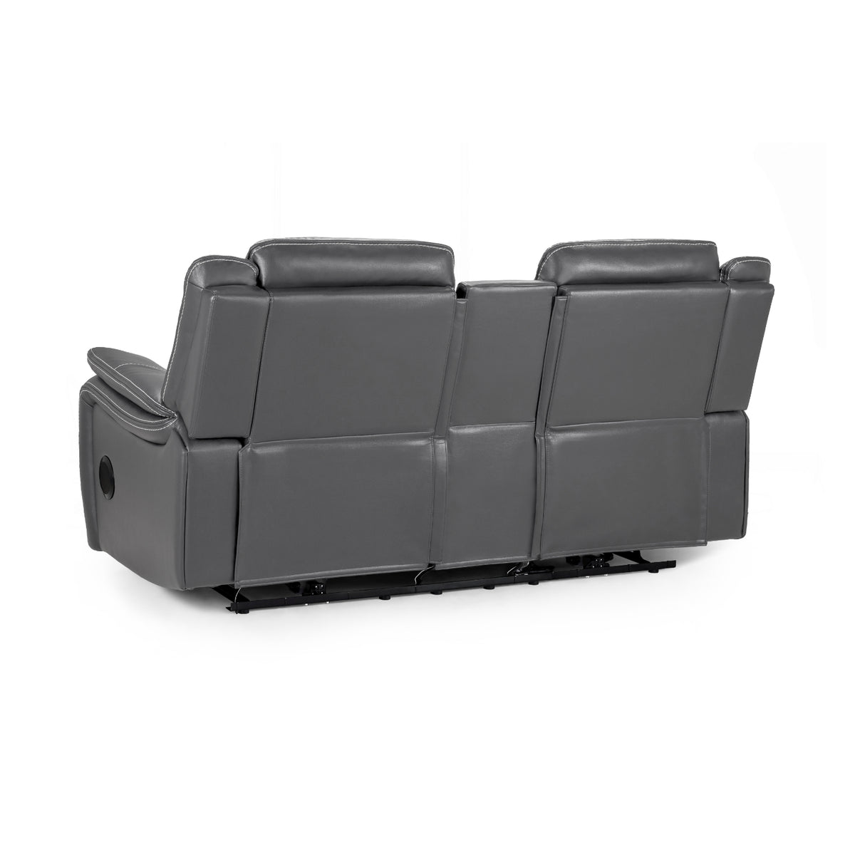 Galaxy Tech Electric Recliner 3+2+1  Leather Sofa Set In Grey