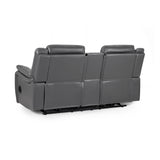 Galaxy Tech Electric Recliner 3+2+1  Leather Sofa Set In Grey