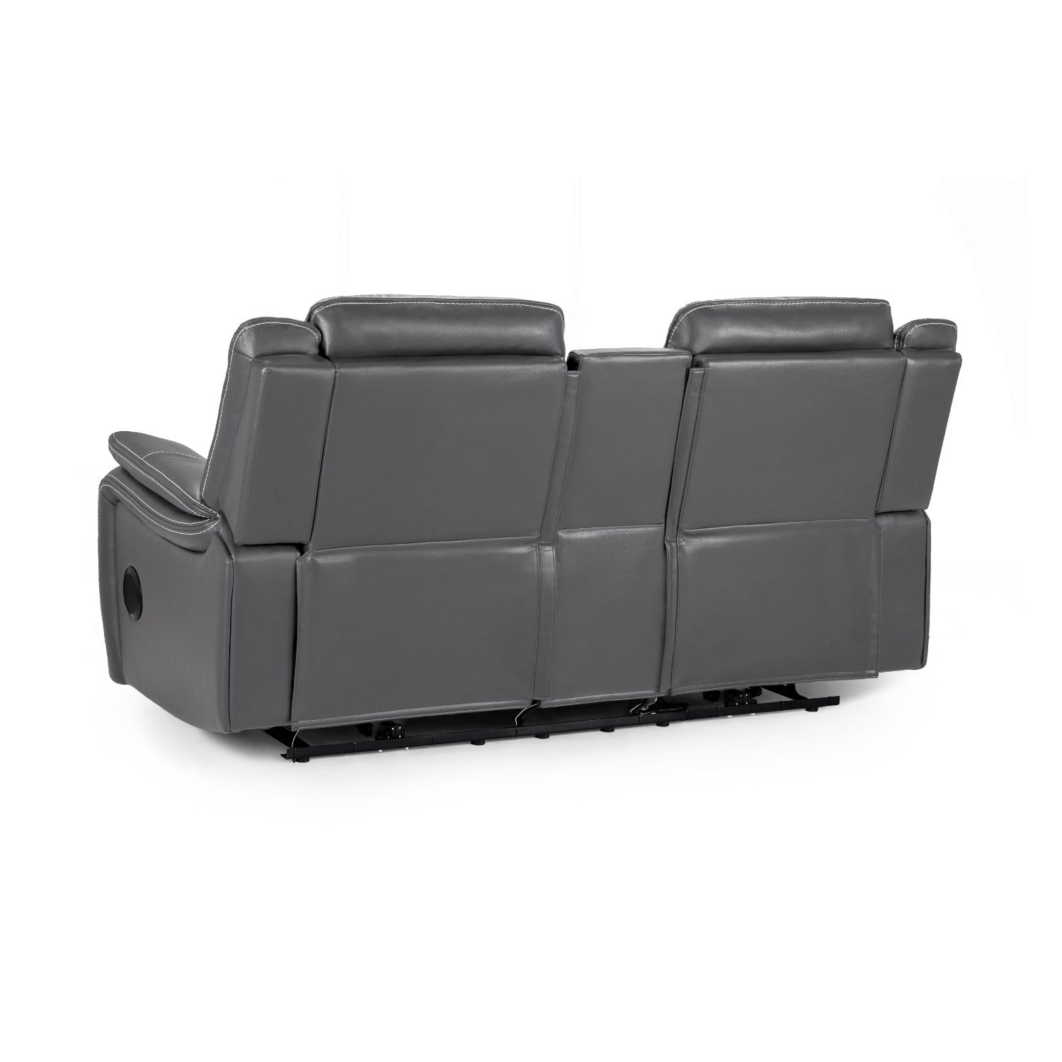 Galaxy Tech Electric Recliner 3+2+1  Leather Sofa Set In Grey
