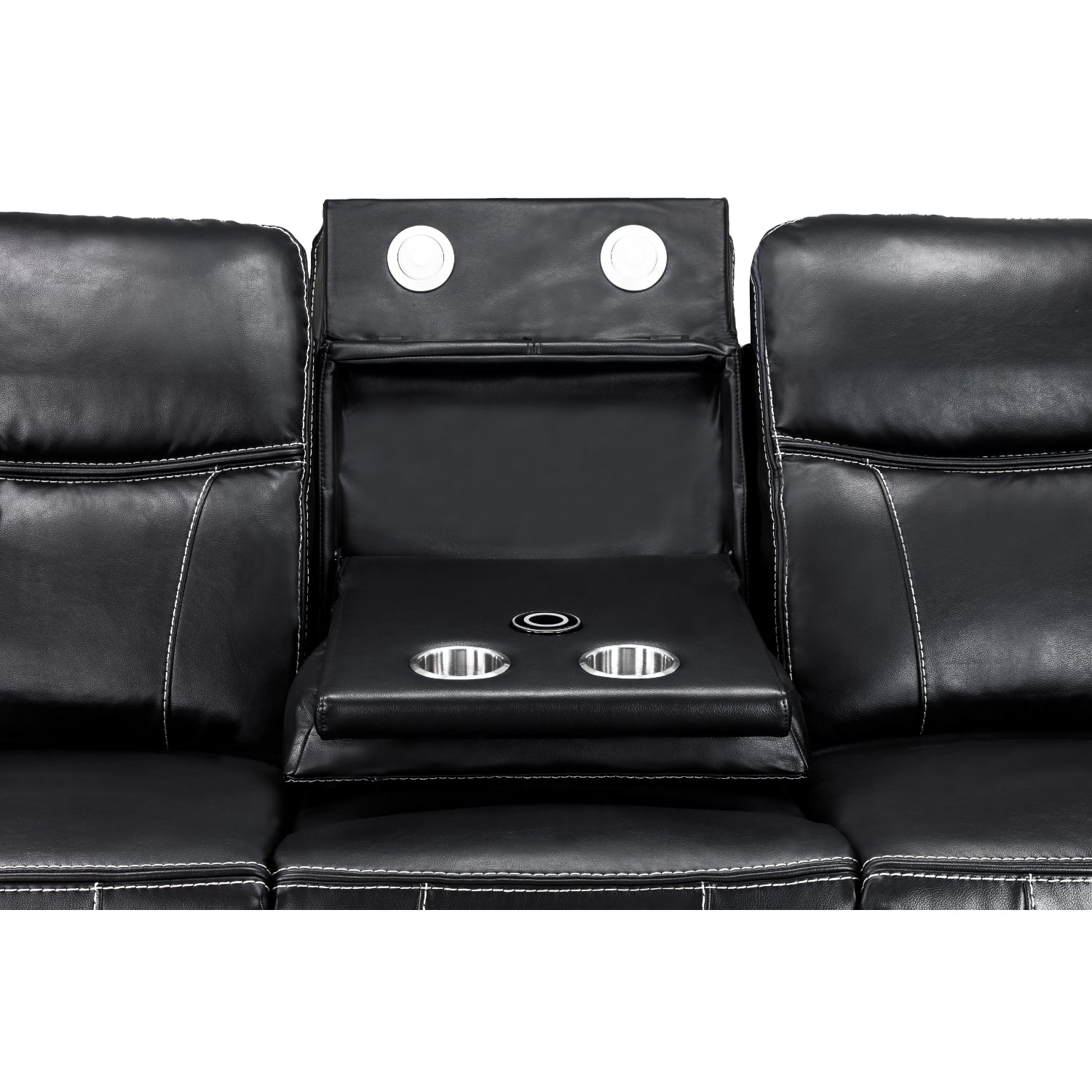 Galaxy Tech Electric Recliner 3+2 Sofa Set in  Black