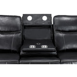 Galaxy Tech Electric Recliner 3+1+1  Sofa Set In Black
