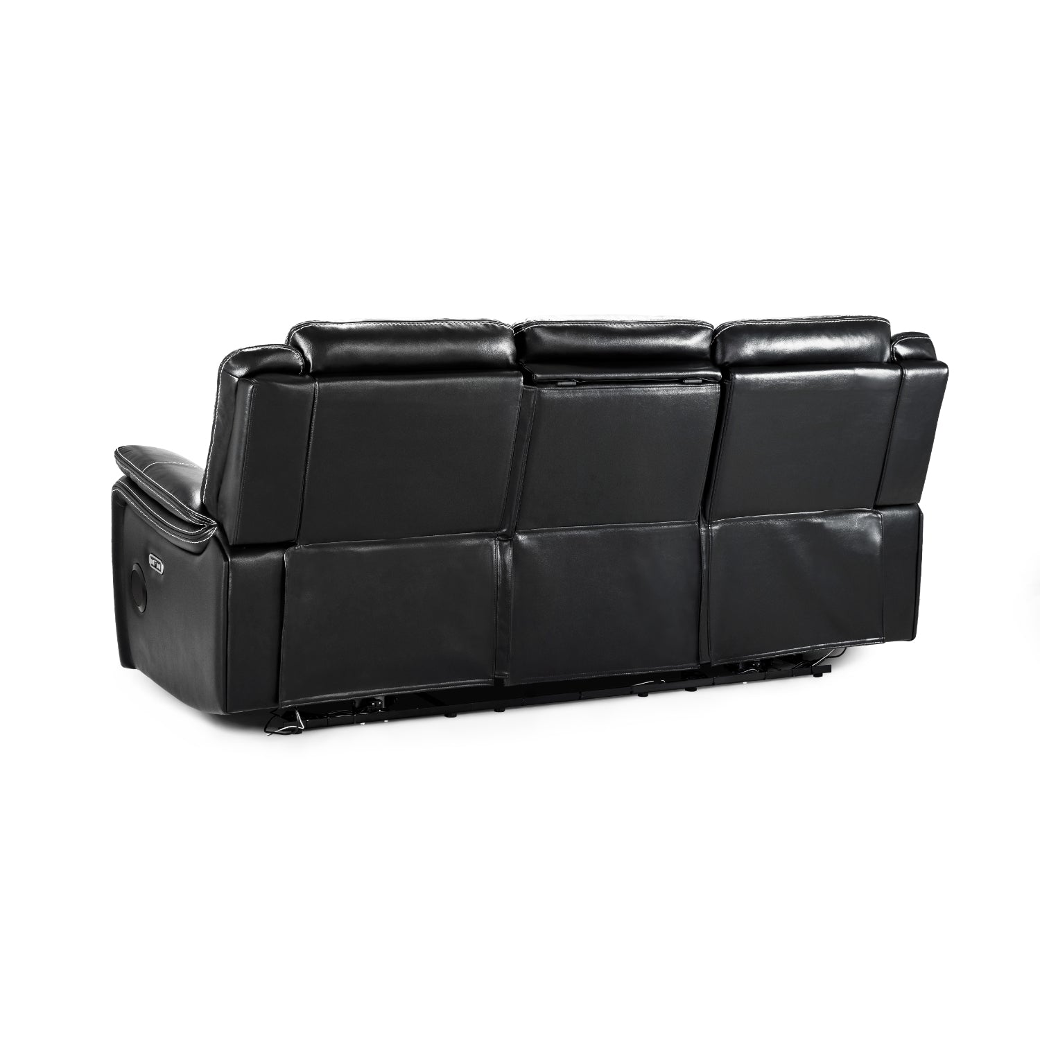 Galaxy Tech Electric Recliner 3+2+1 Sofa Set In Black