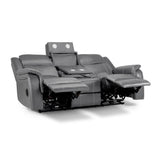 Galaxy Tech Electric Recliner 3+2+1  Leather Sofa Set In Grey