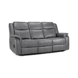 Galaxy Tech Electric Recliner 3+2+1  Leather Sofa Set In Grey