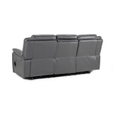 Galaxy Tech Electric Recliner 3+2+1  Leather Sofa Set In Grey