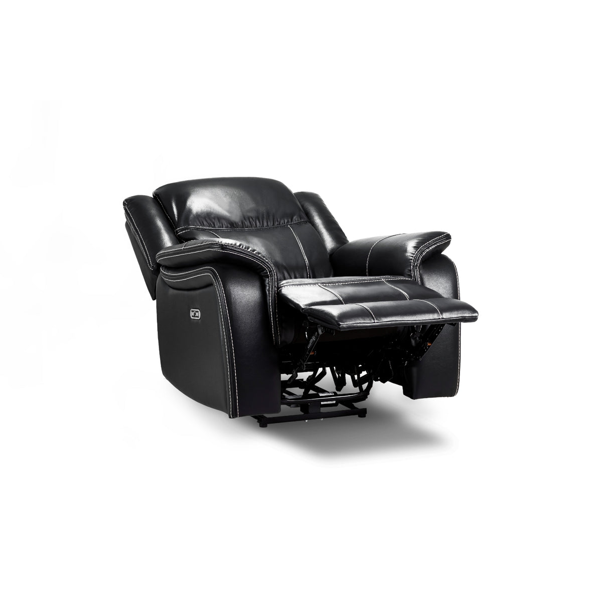 Galaxy Tech Electric Recliner 3+2+1 Sofa Set In Black