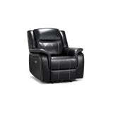 Galaxy Tech Electric Recliner 3+2+1 Sofa Set In Black