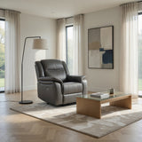 Galaxy Tech Electric Recliner 3+2+1  Leather Sofa Set In Grey