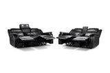 Galaxy Tech Electric Recliner 3+2 Sofa Set in  Black