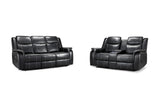 Galaxy Tech Electric Recliner 3+2 Sofa Set in  Black