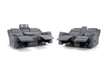 Galaxy Tech Electric Recliner 3+2  Sofa Set in Grey Fabric