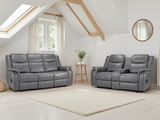 Galaxy Tech Electric Recliner Sofa 3+2 Set In Grey