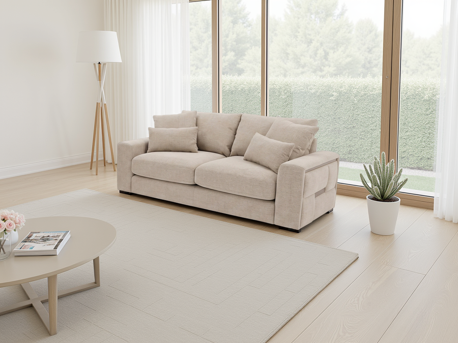 Alnwick Beige 2 Seater Sofa