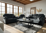 Stanley Manual Recliner Sofa 3+2+1 In  Black