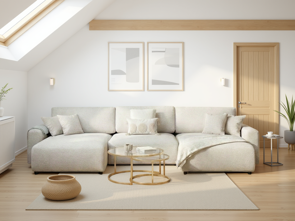 Luma Sofa  U Shape Corner In Beige