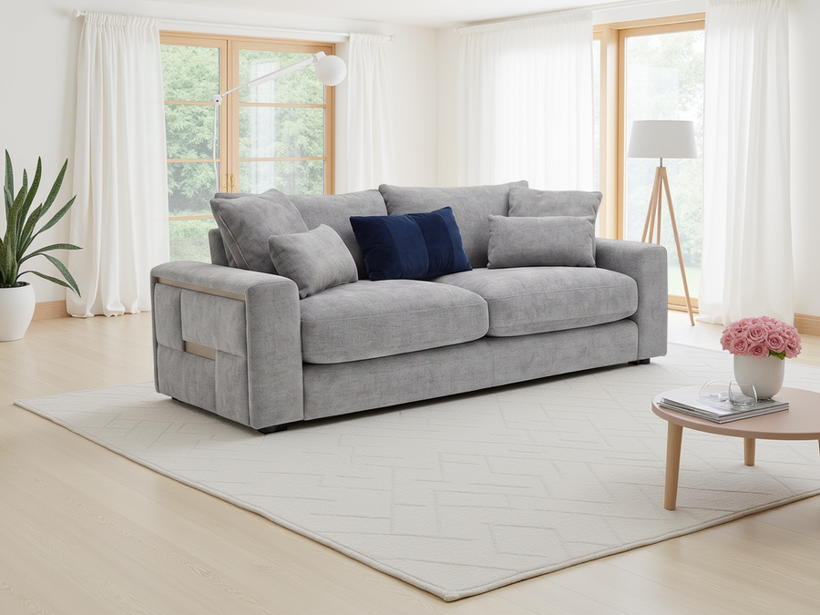Alnwick Grey 3 Seater Sofa