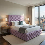 Dreamscape Pleated Upholstery Designer Bed Frame