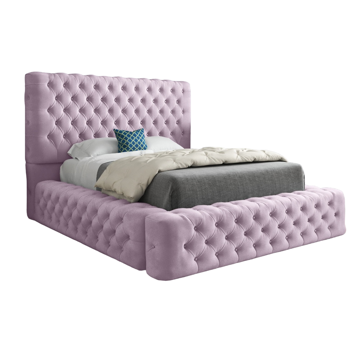 Grand Milan Pleated Upholstery Bed Frame