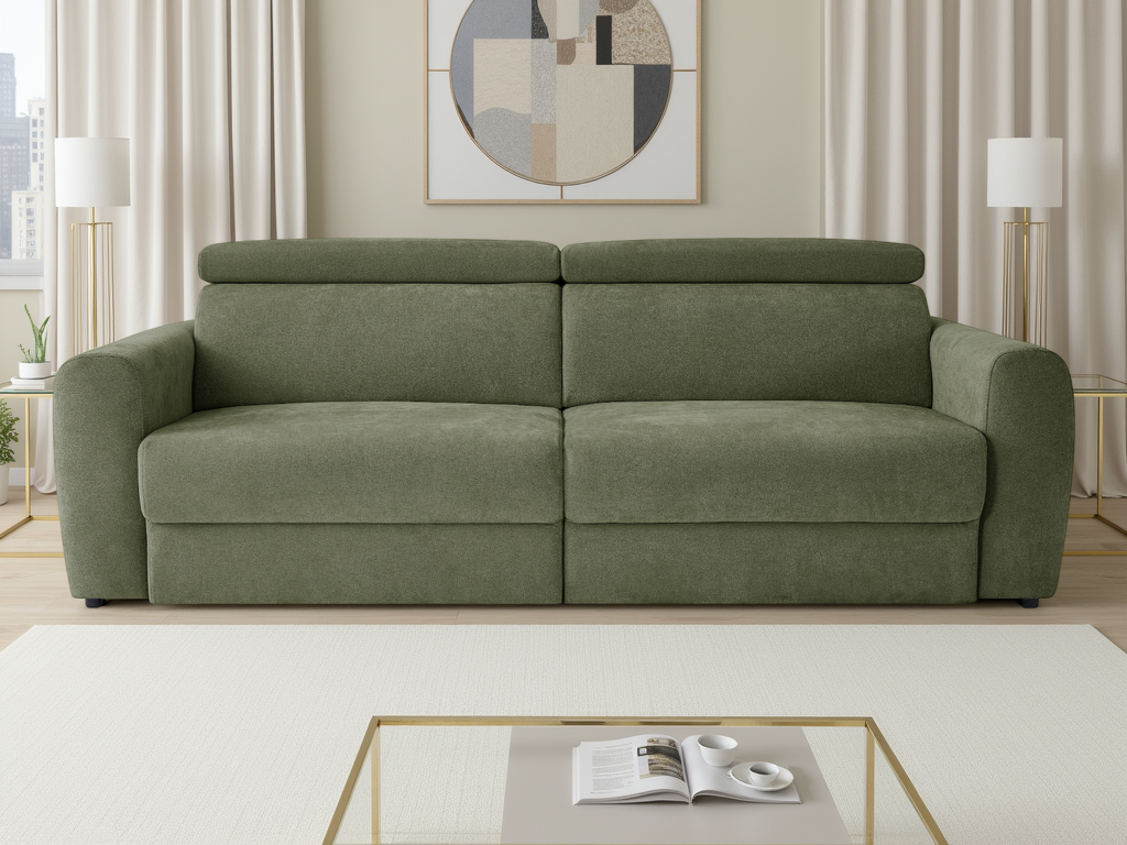 Dakota Electric Sofabed 3 Seater In Green