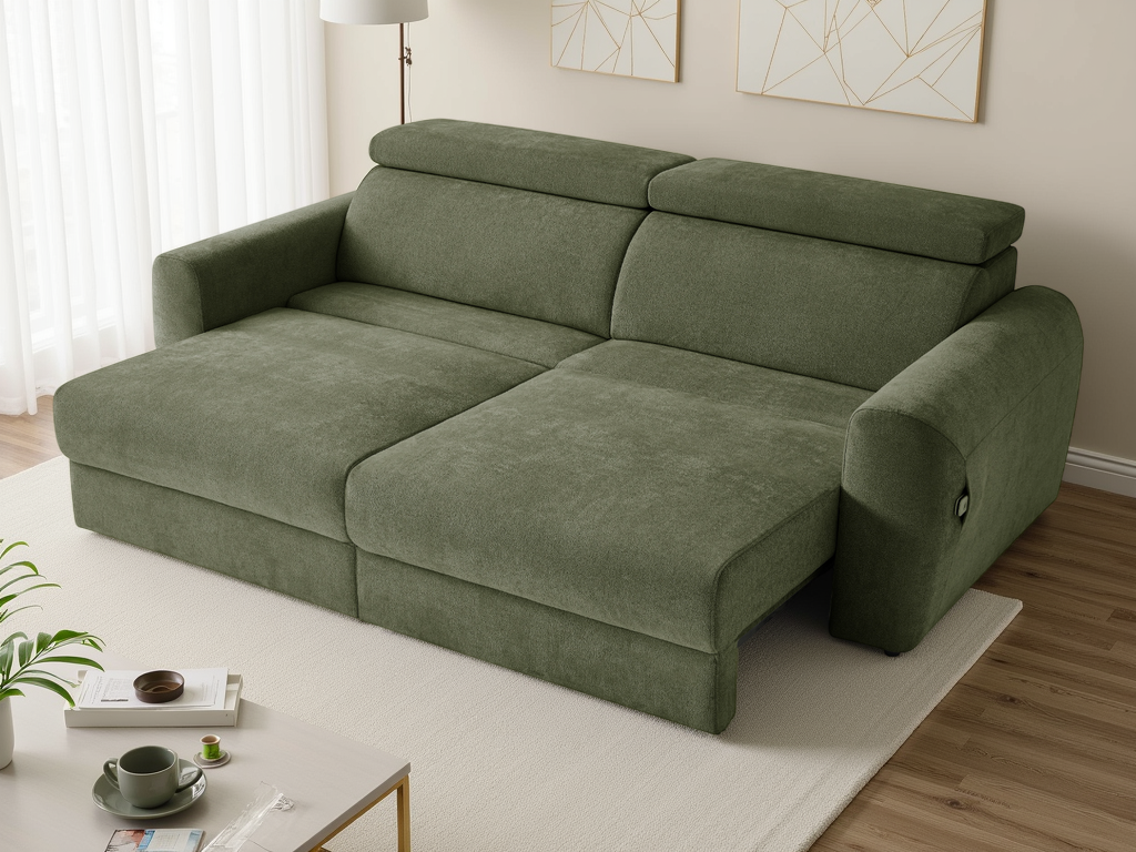 Dakota Electric Sofabed 3 Seater In Green