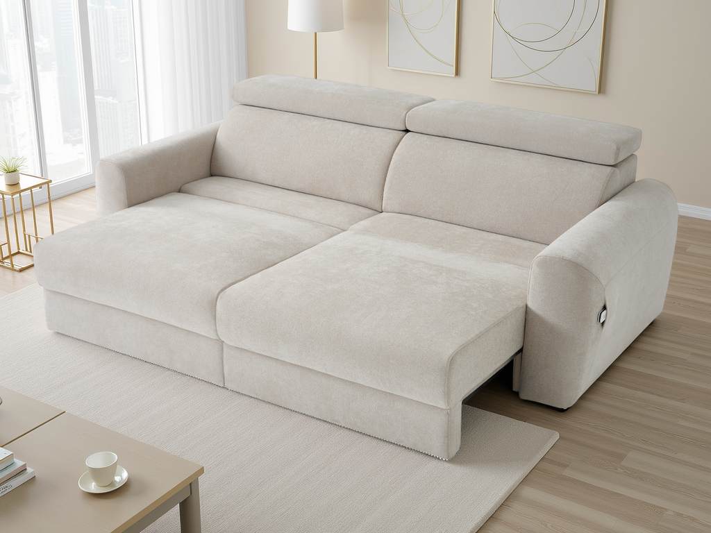 Dakota Electric Sofabed 3 Seater In Beige