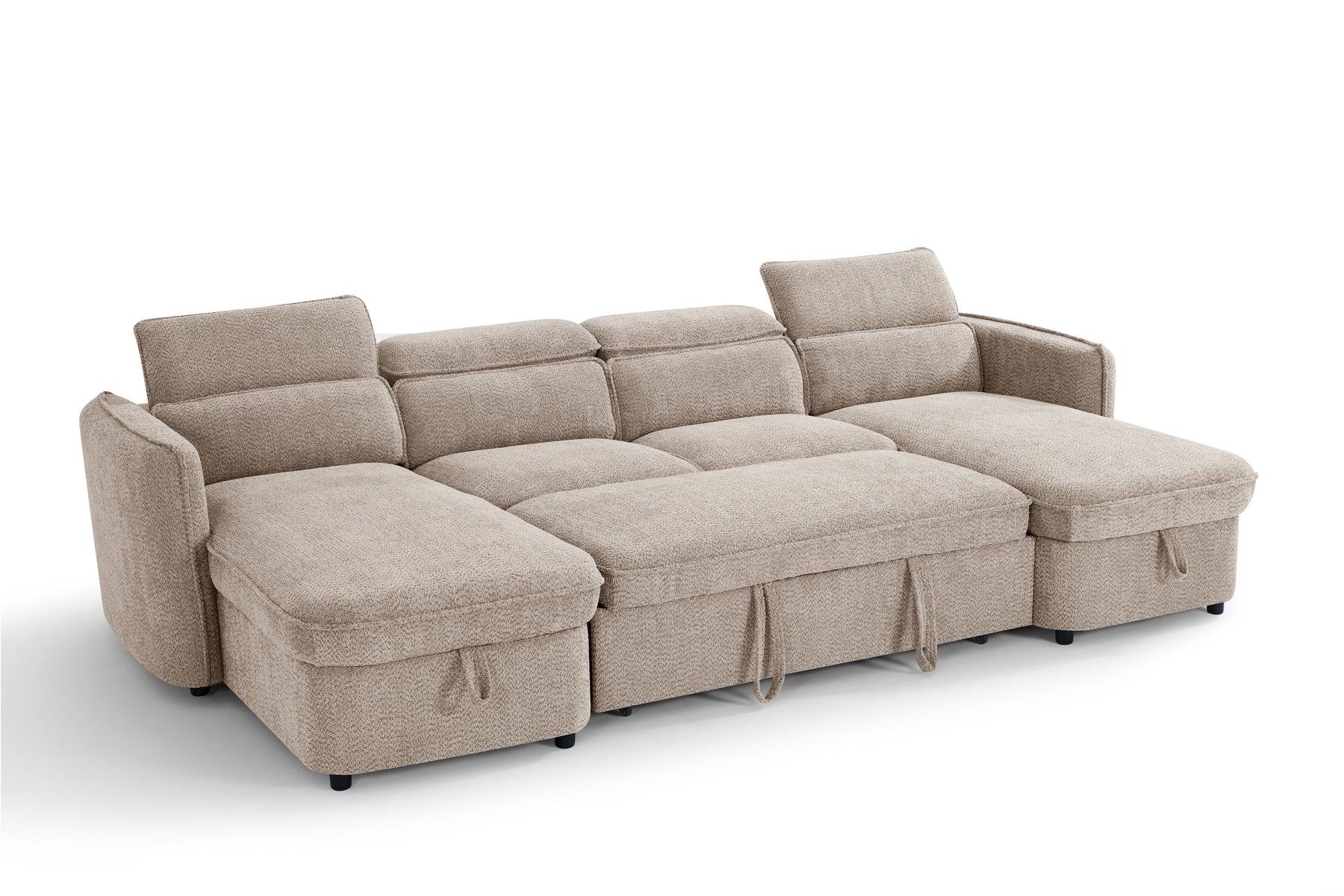 Capri Sofabed U Shape Corner In Beige