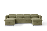 Capri Sofabed U Shape Corner In Green