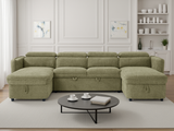 Capri Sofabed U Shape Corner In Green