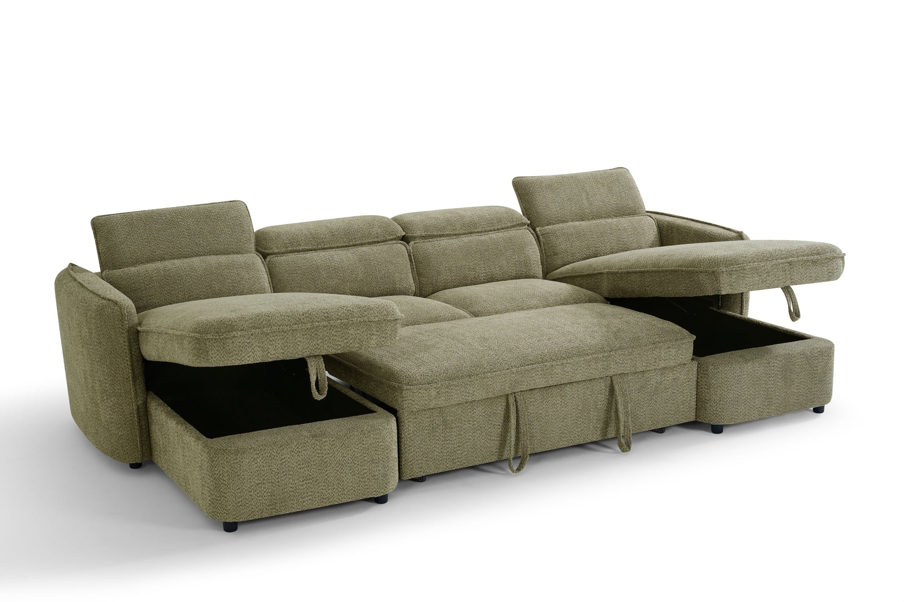 Capri Sofabed U Shape Corner In Green