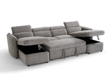 Capri Sofabed U Shape Corner In Grey