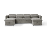 Capri Sofabed U Shape Corner In Grey