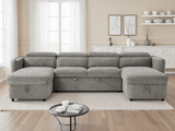 Capri Sofabed U Shape Corner In Grey