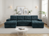 Palermo Sofabed U Shape Corner In Teal