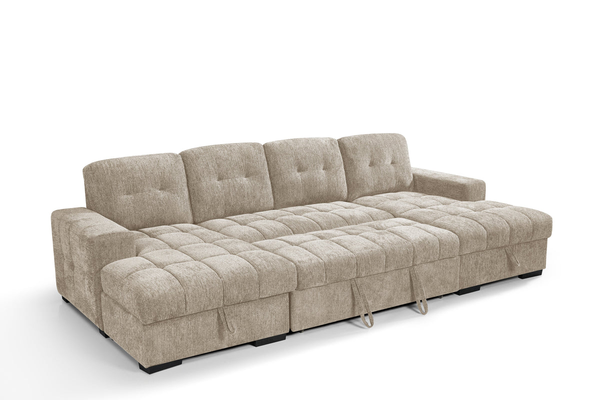Palermo Sofabed  U Shape Corner In Beige