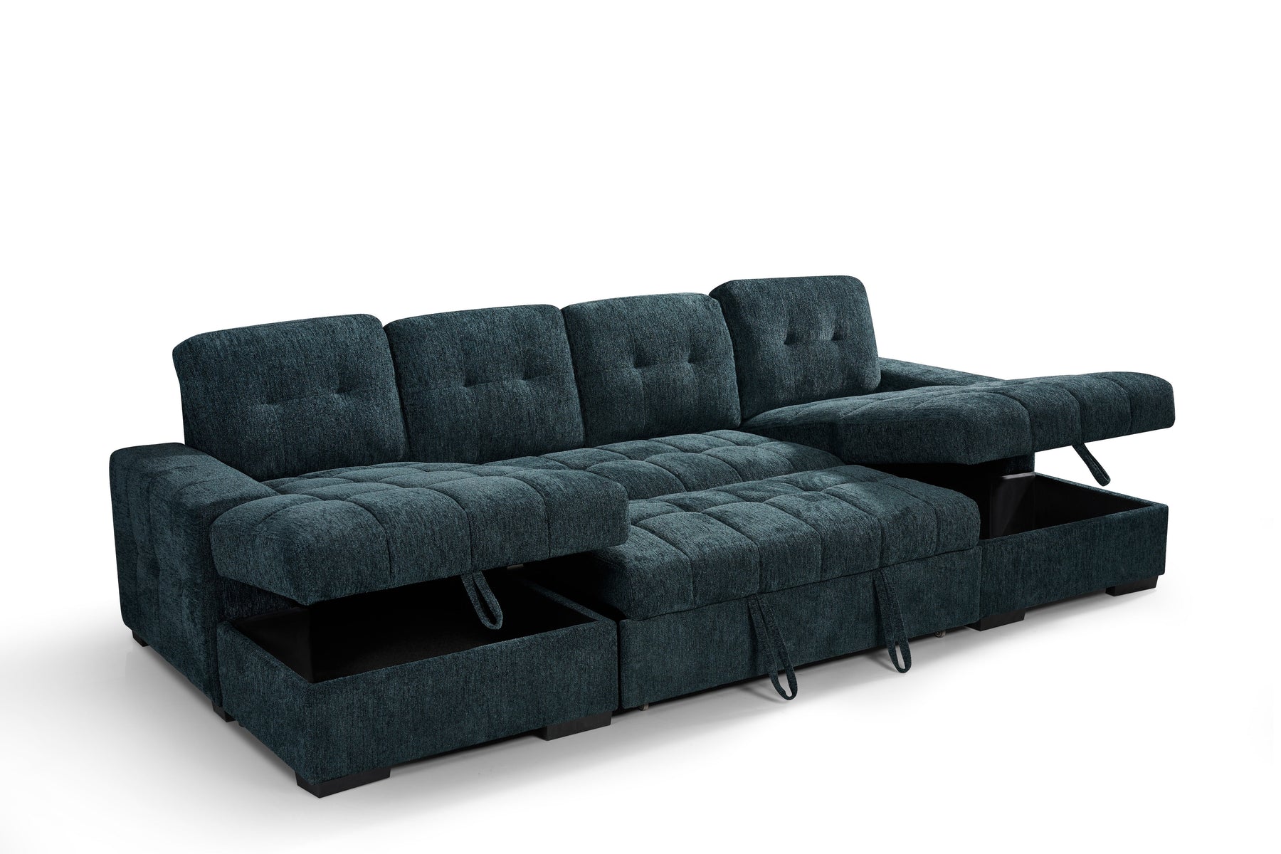 Palermo Sofabed U Shape Corner In Teal